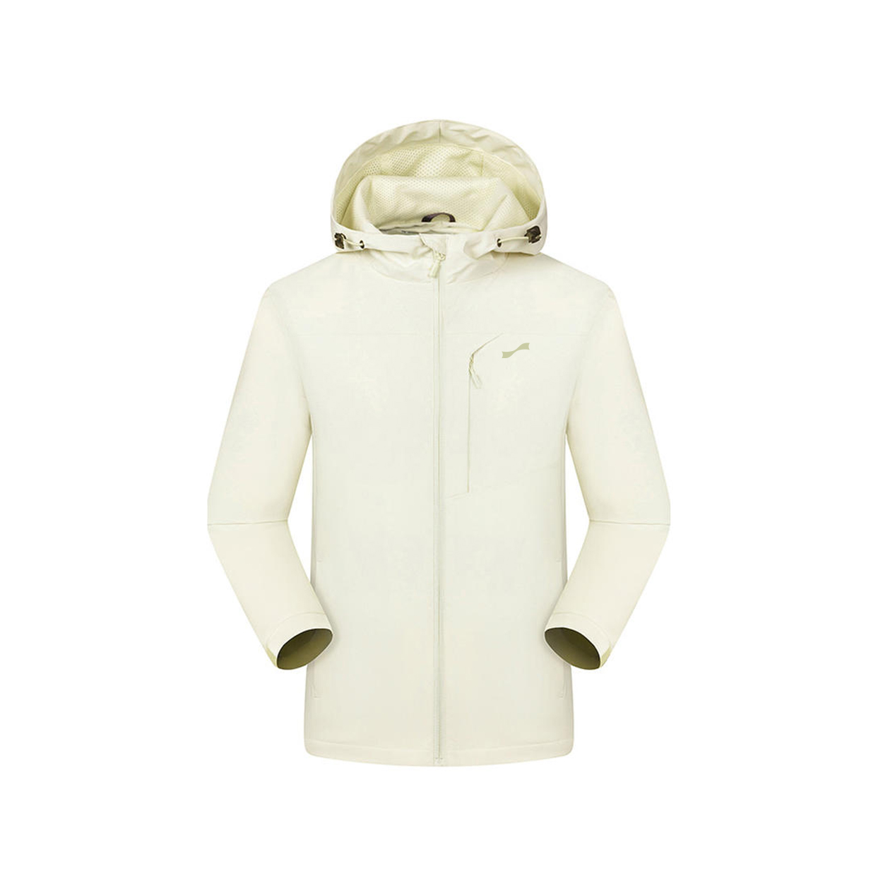 2025年新品 跃速时尚运动休闲冬款男风衣拉链外套 款号132418 白色